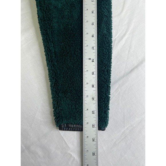 Topshop Green Fuzzy Sherpa Hoodie‎ Crop Pullover Drawstring Sweatshirt US 4 - Picture 6 of 8